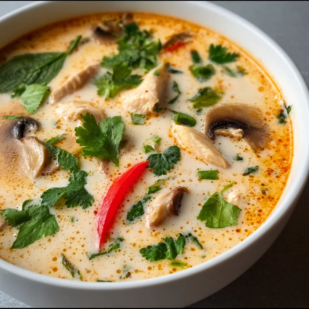 Tom Kha Gai Recipe | Authentic Flavorful Thai Coconut Soup