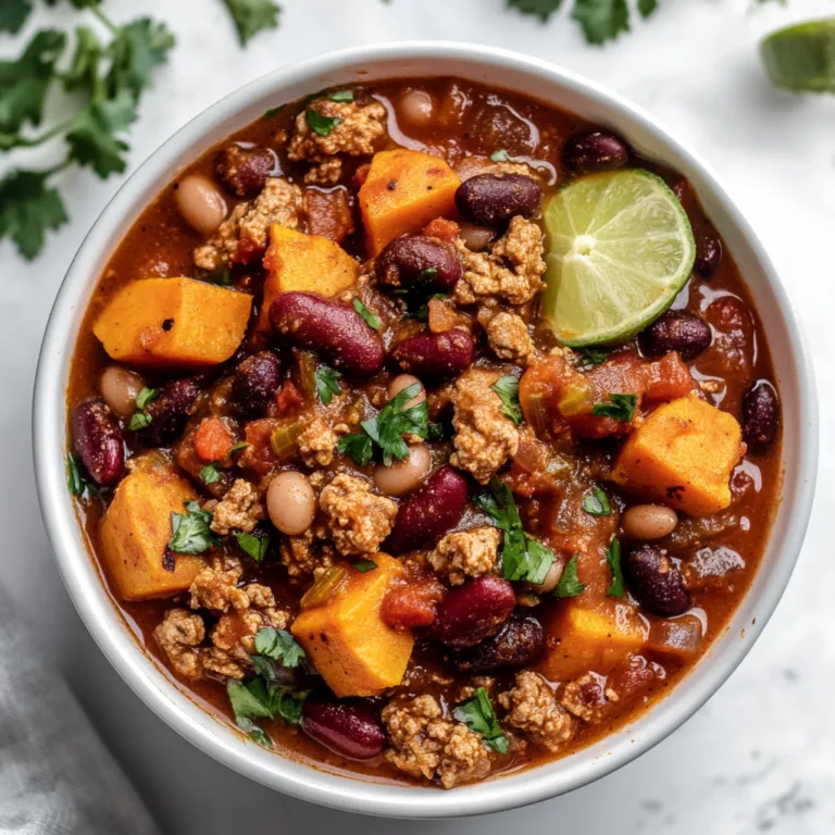 Hearty Turkey Chili with Beans and Sweet Potatoes Recipe | Healthy & Delicious
