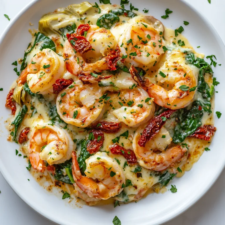 Tuscan Shrimp with Spinach, Artichokes & Sun-Dried Tomatoes Recipe | Easy Mediterranean Dinner