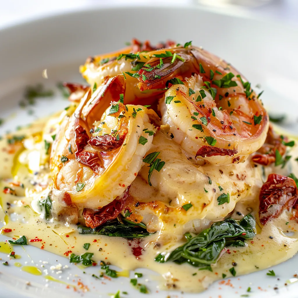 Tuscan Shrimp with Spinach, Artichokes & Sun-Dried Tomatoes Recipe | Easy Mediterranean Dinner