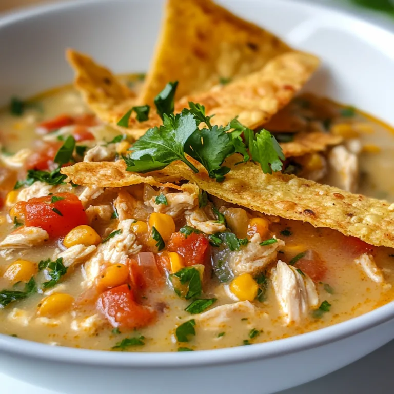 White Chicken Chili Recipe with Crispy Tortilla Strips – Easy & Delicious