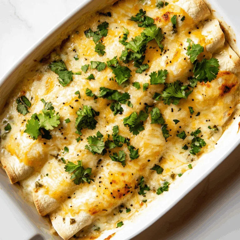 Delicious White Chicken Enchiladas with Creamy Sour Cream Sauce & Green Chiles Recipe