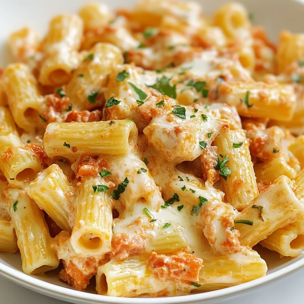 Creamy Rigatoni with Boursin Cheese Recipe | Easy & Delicious Pasta Dish