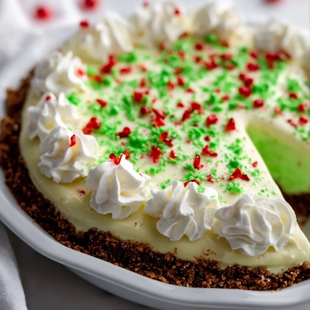 No-Bake Grinch Pie Recipe – Easy, Festive & Delicious Christmas Dessert