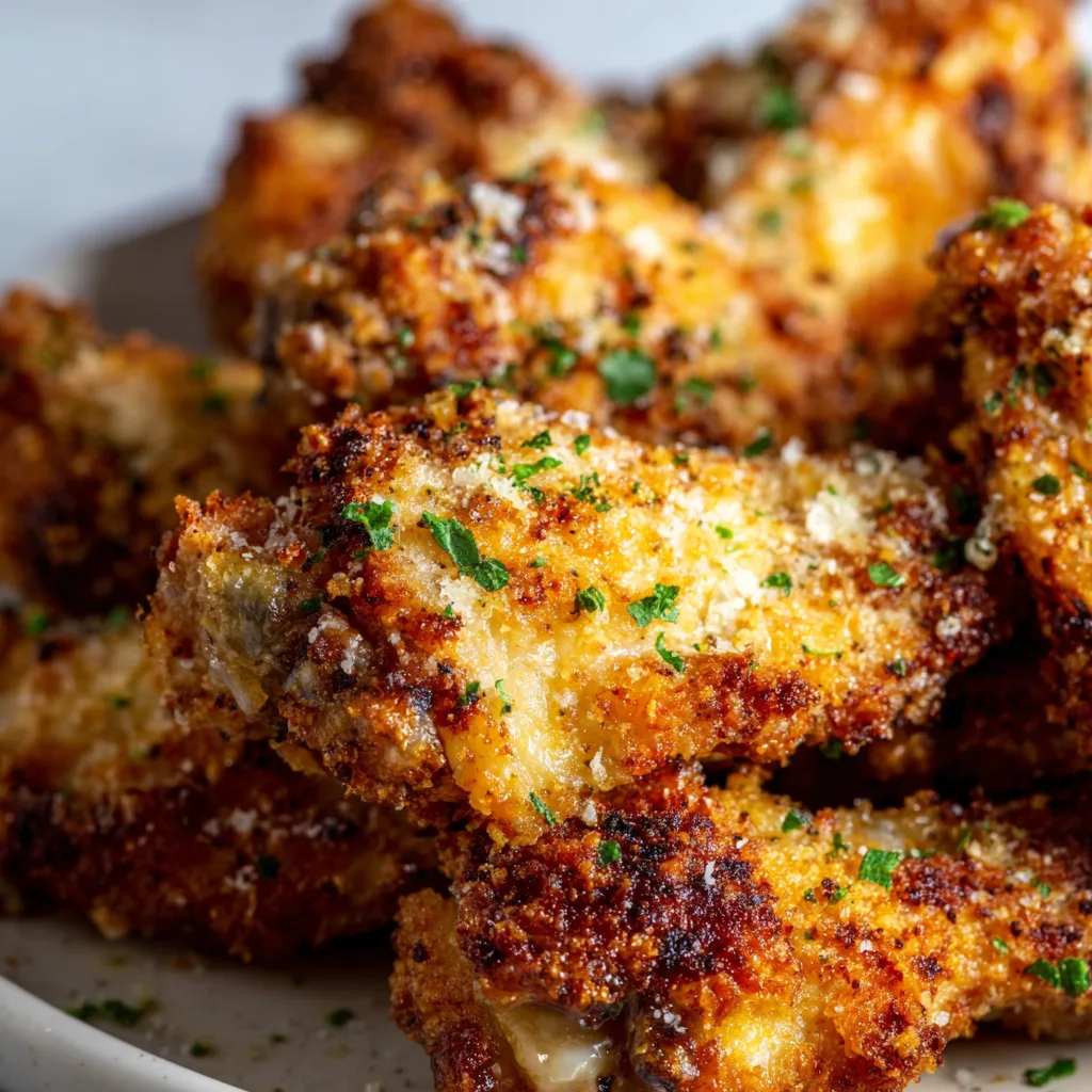 Crispy Air Fryer Parmesan Crusted Chicken Wings Recipe | Easy & Delicious