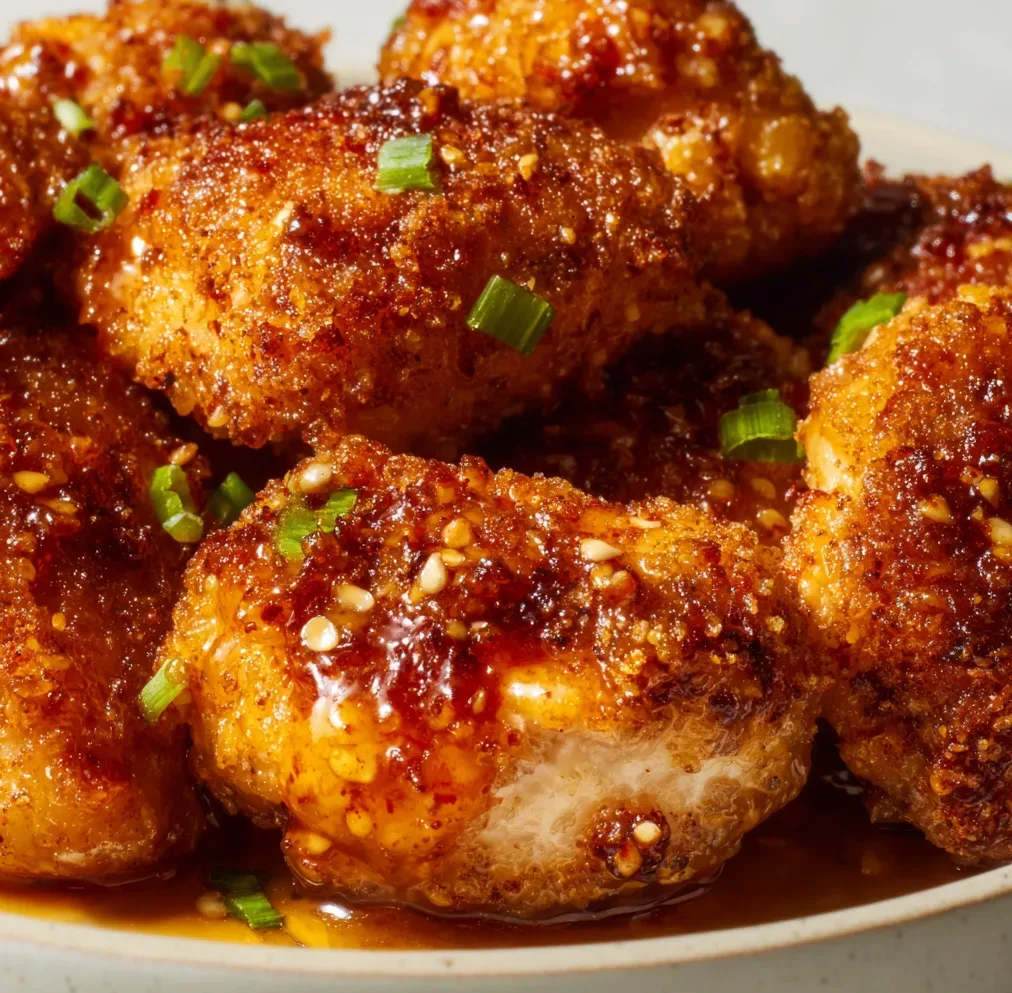 Crispy Baked Hot Honey Chicken Recipe | Sweet & Spicy Crunchy Chicken