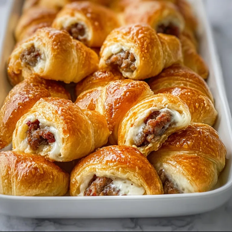 Easy Baked Sausage & Cream Cheese Crescents Recipe – Delicious Appetizer Idea