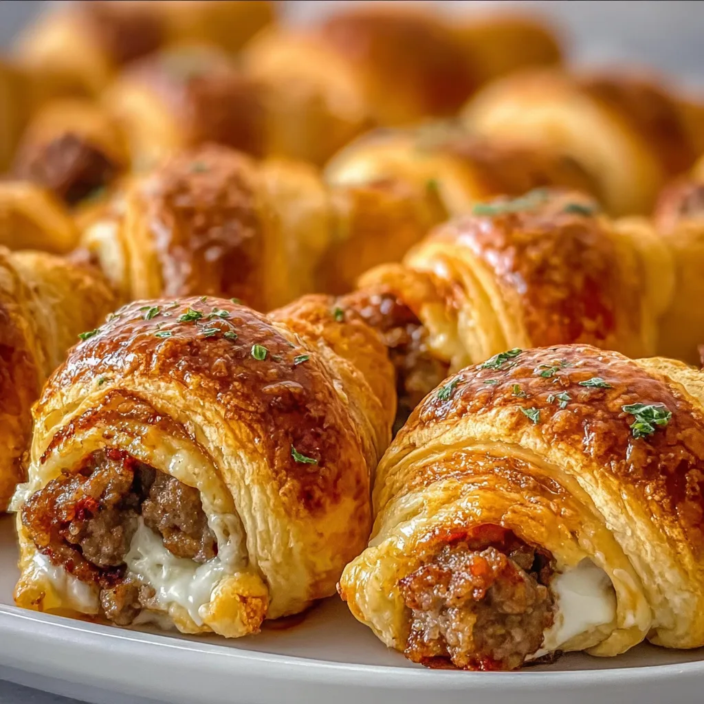 Easy Baked Sausage & Cream Cheese Crescents Recipe – Delicious Appetizer Idea