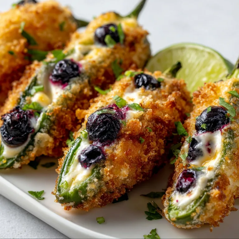 Delicious Blueberry Brie Jalapeño Poppers Recipe | Sweet & Spicy Appetizer