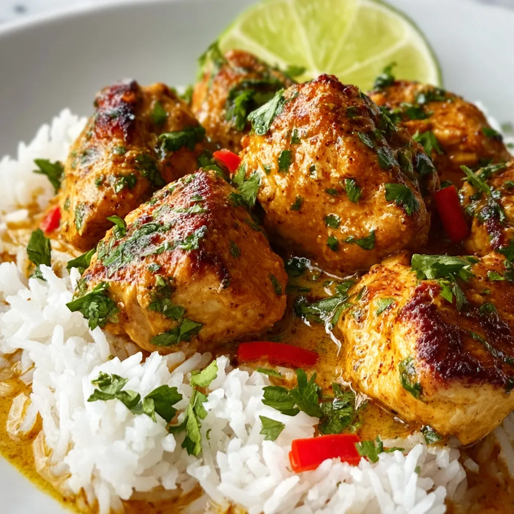 Brazilian Coconut Chicken with Lime Recipe | Zesty & Creamy Delight
