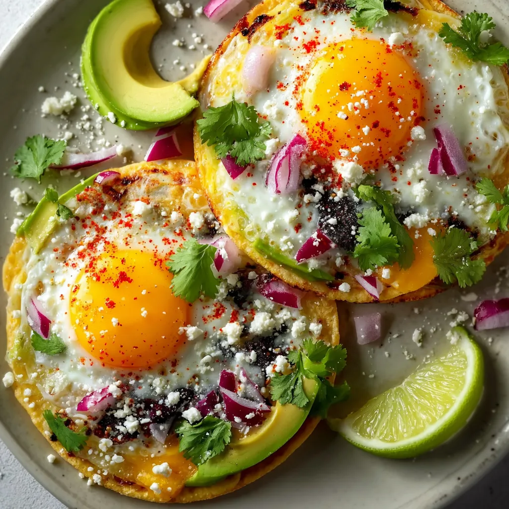 Delicious Breakfast Tostadas with Eggs and Avocado - Easy & Healthy Recipe