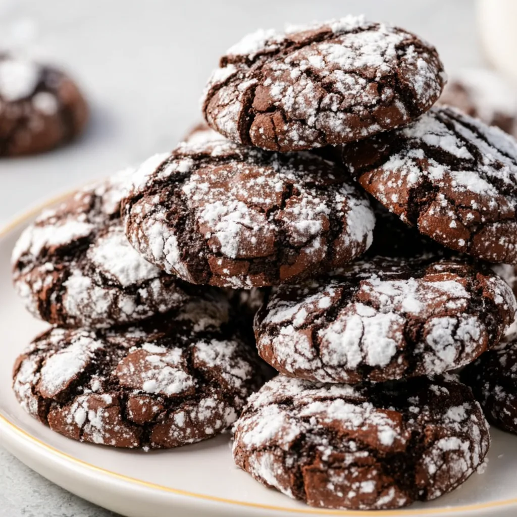 Delicious Brownie Crinkle Cookies Recipe | Chewy Chocolate Treats