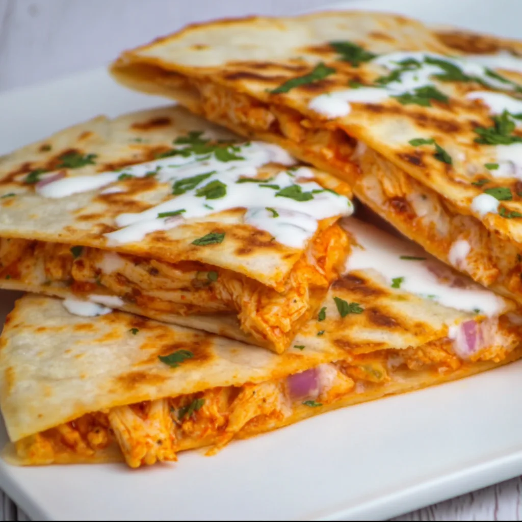 Spicy Buffalo Chicken Quesadilla Recipe | Easy & Delicious Appetizer