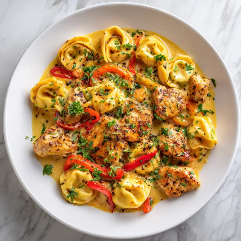 Delicious Cajun Chicken Tortellini with Garlic Sauce – Easy Recipe