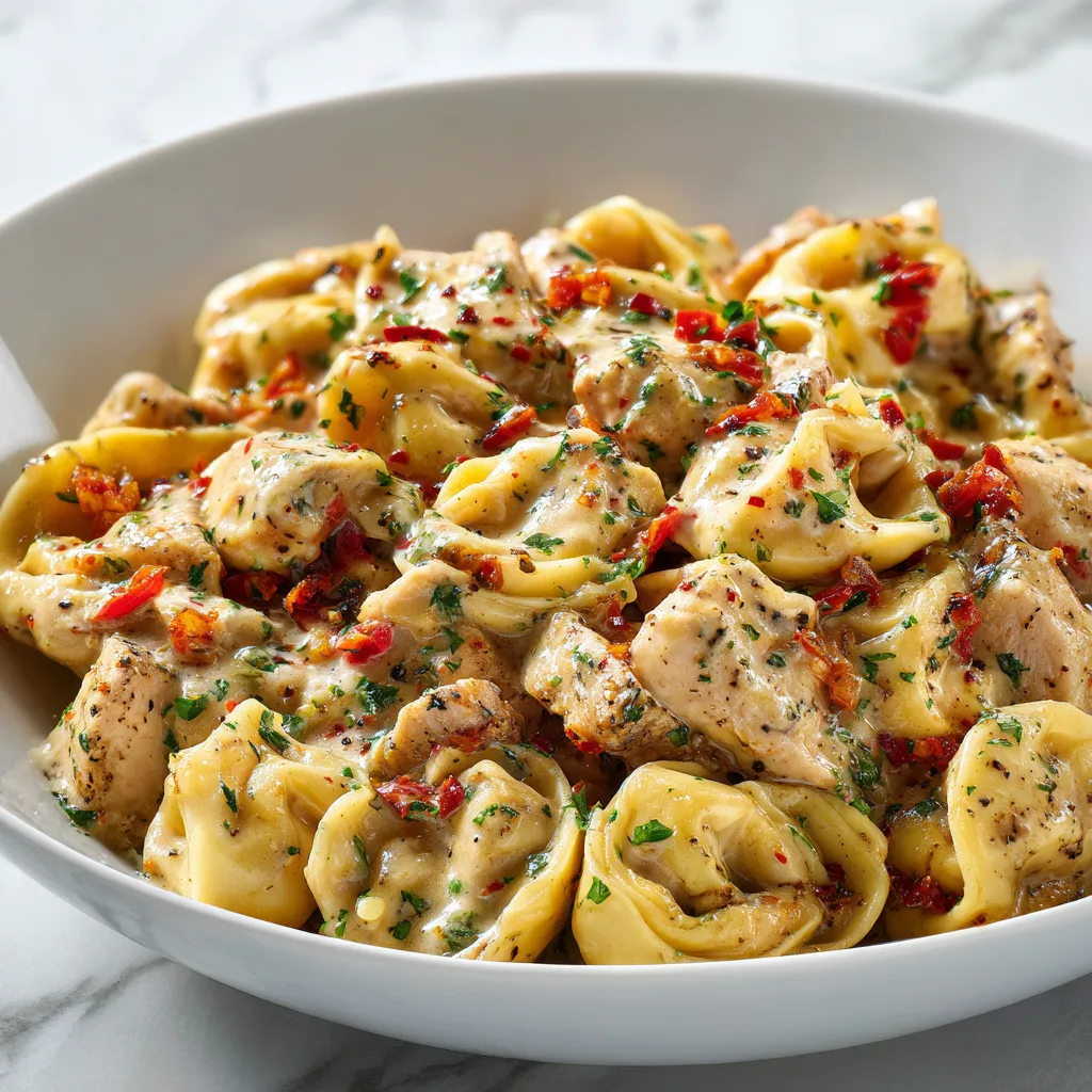 Delicious Cajun Chicken Tortellini with Garlic Sauce – Easy Recipe