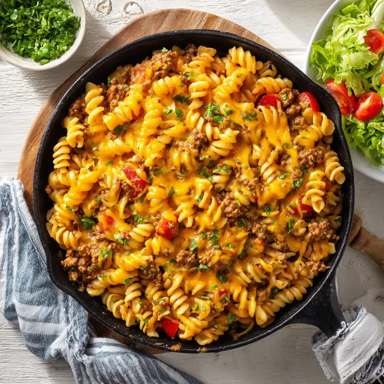 Cheeseburger Pasta Skillet Recipe | Easy & Delicious One-Pot Meal