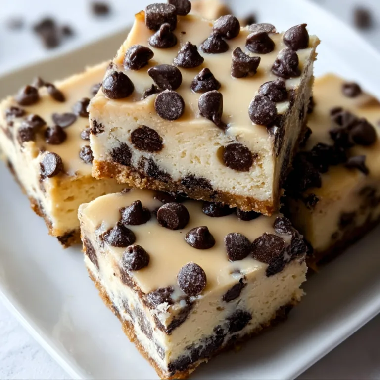 Delicious Cheesecake Bars with Chocolate Chips | Easy Dessert Recipe