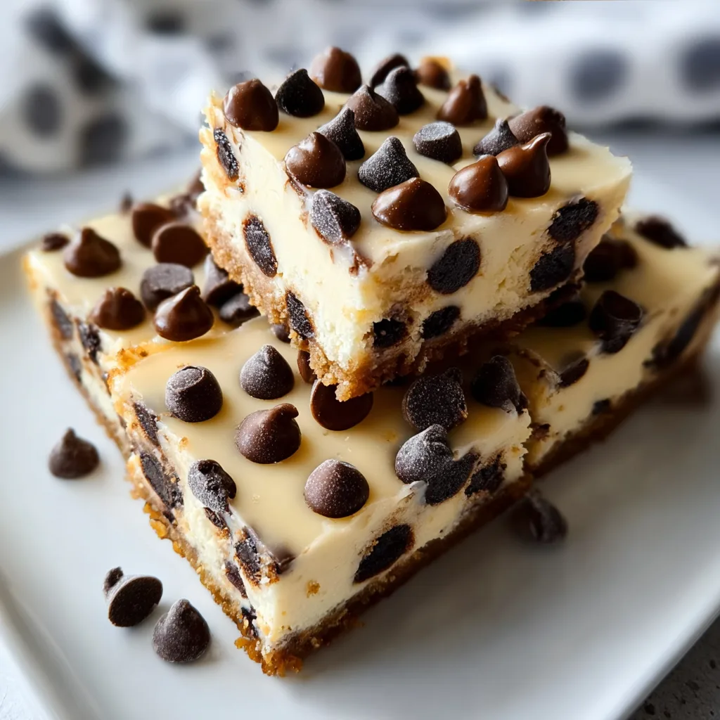 Delicious Cheesecake Bars with Chocolate Chips | Easy Dessert Recipe