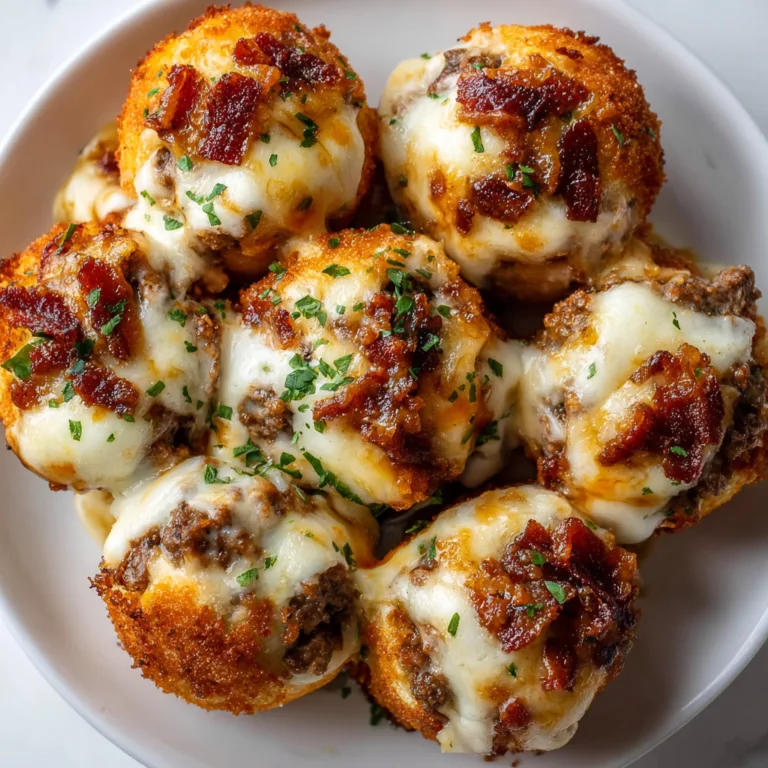 Cheesy Beef Bacon Ranch Mozzarella Bombs | Delicious Easy Appetizer Recipe