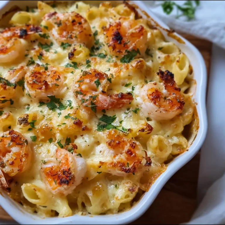Cheesy Shrimp Scampi Pasta Bake Recipe | Easy & Delicious Dinner Idea