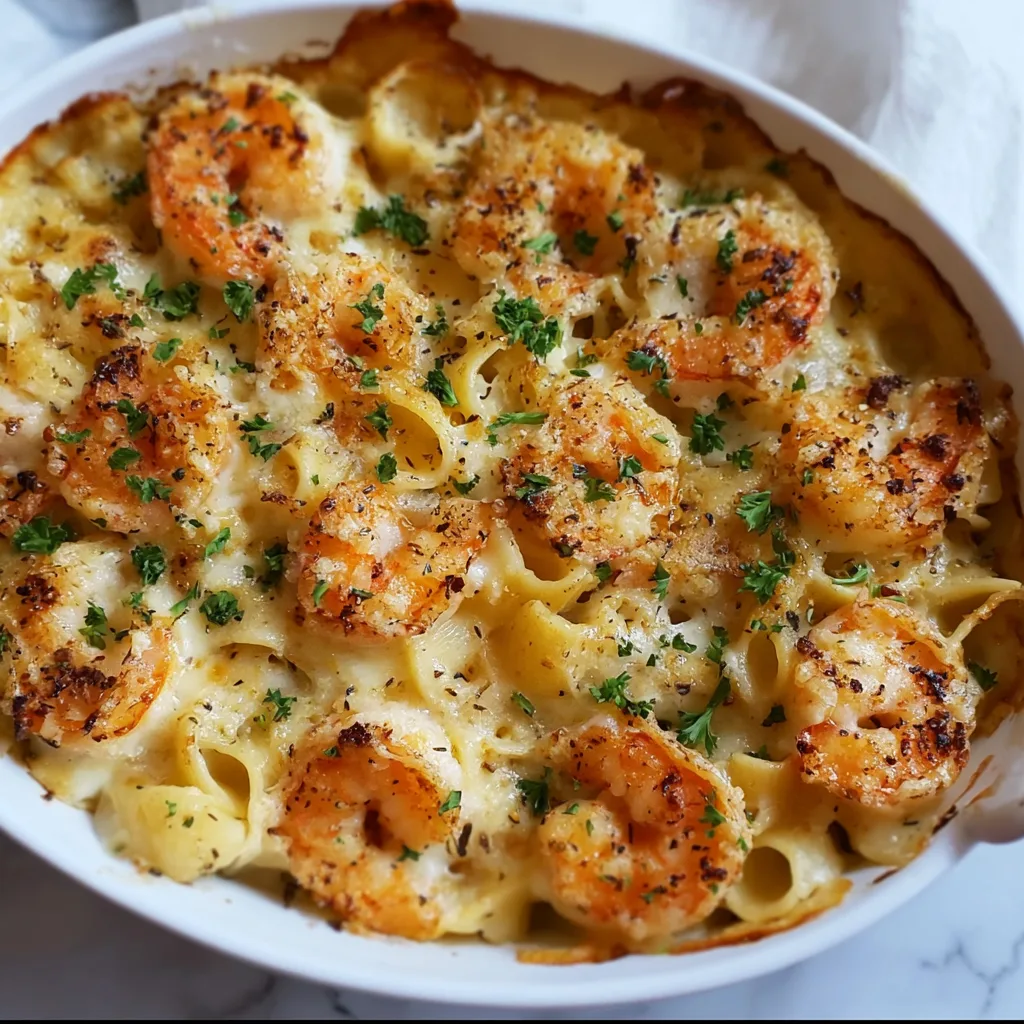 Cheesy Shrimp Scampi Pasta Bake Recipe | Easy & Delicious Dinner Idea