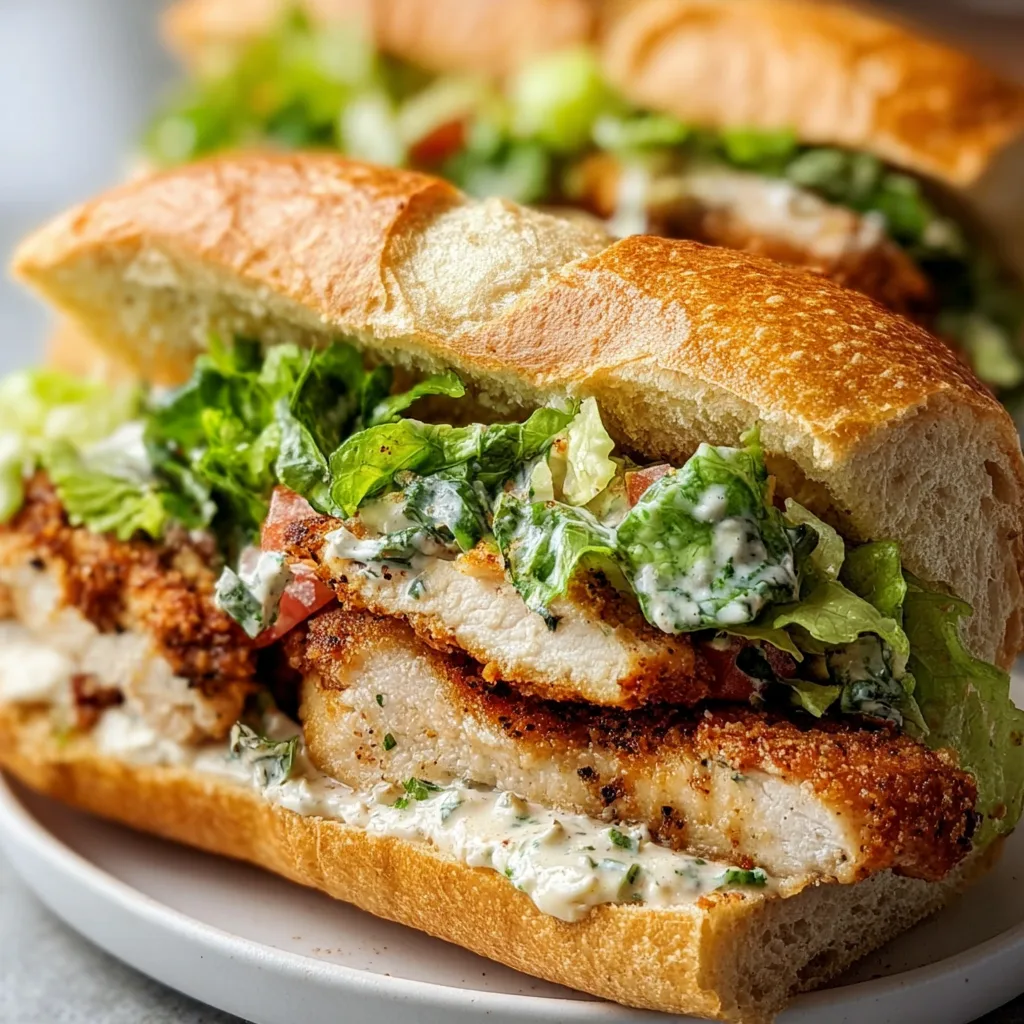 Delicious Chicken Caesar Sandwiches Recipe | Easy & Flavorful Meal Idea
