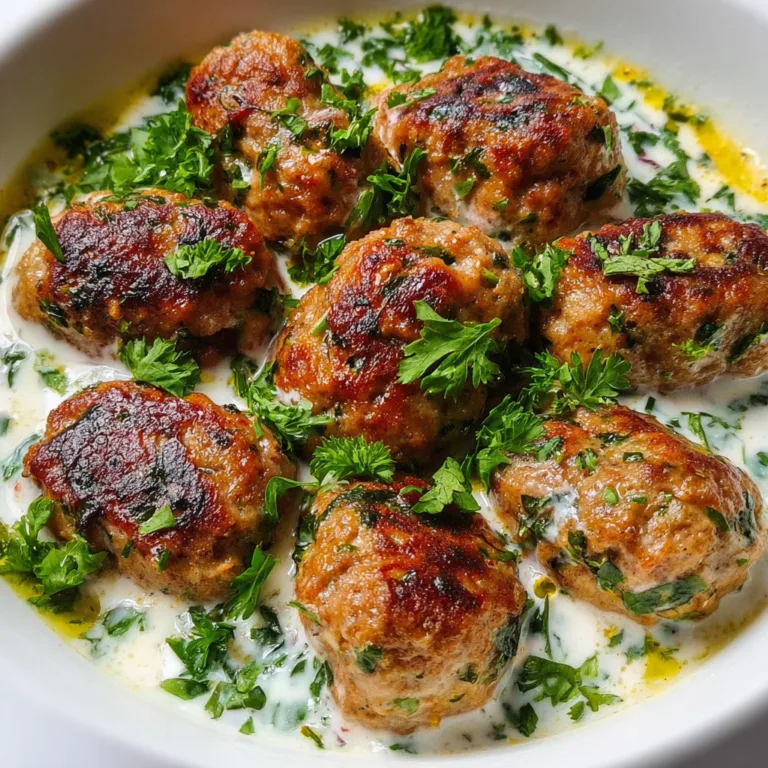 Delicious Chicken Kofta with Garlic Yogurt Sauce | Easy Recipe