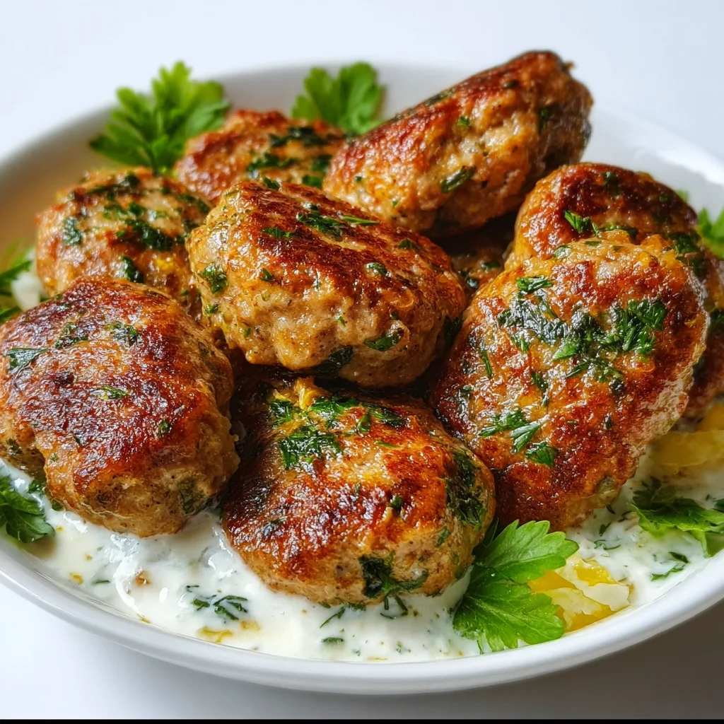 Delicious Chicken Kofta with Garlic Yogurt Sauce | Easy Recipe