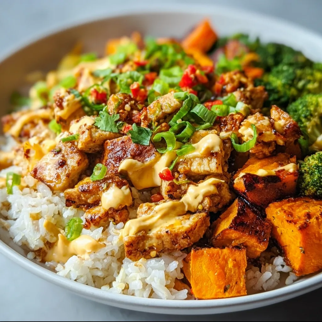 Delicious Chicken & Sweet Potato Rice Bowl Recipe | Healthy & Easy Meal Idea