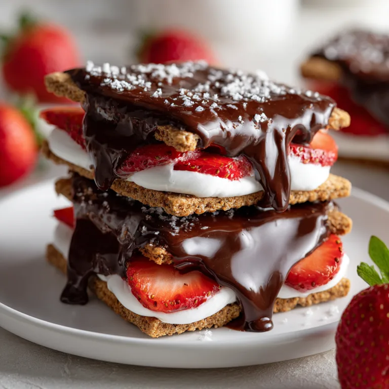 Delicious Chocolate-Dipped Strawberry Graham Sandwiches Recipe | Easy & Sweet Treat