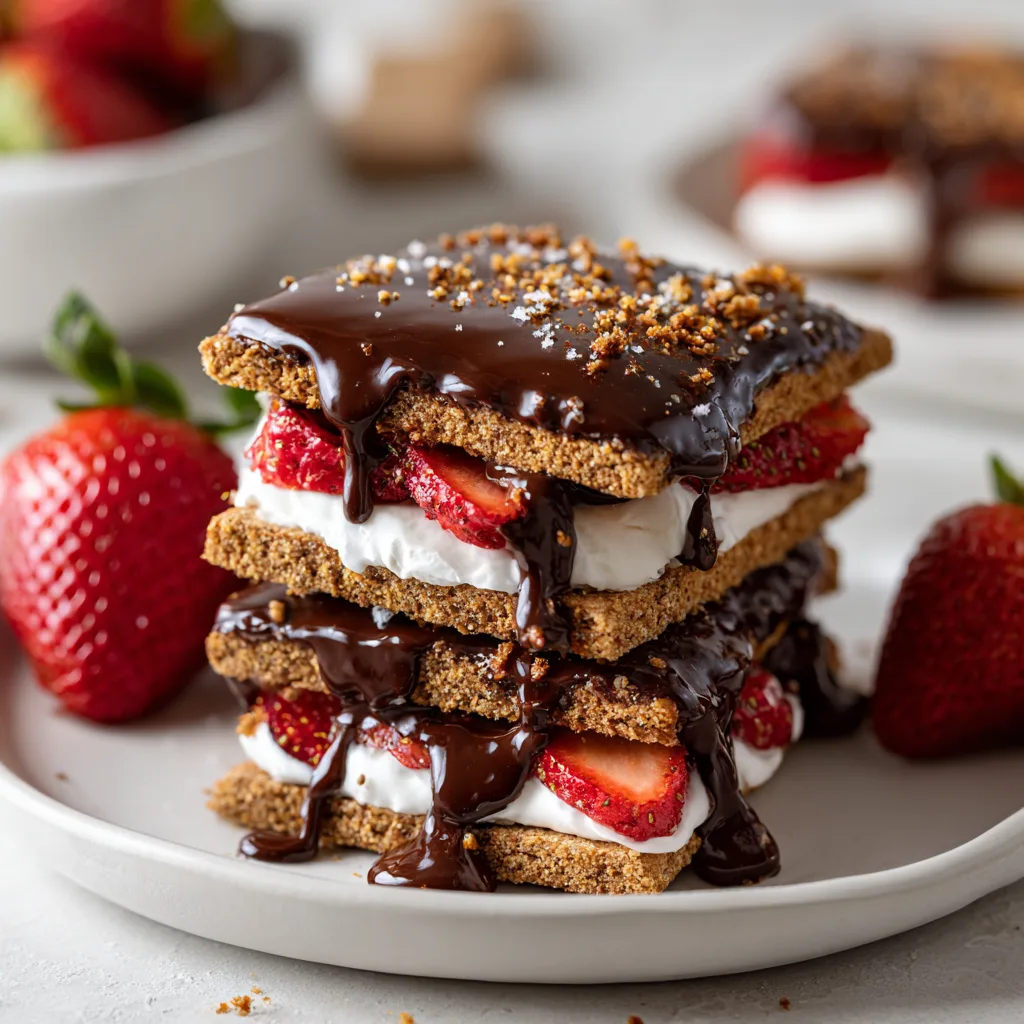 Delicious Chocolate-Dipped Strawberry Graham Sandwiches Recipe | Easy & Sweet Treat