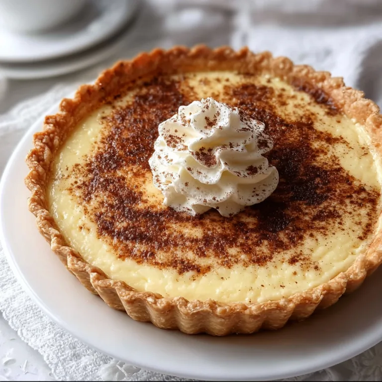 Delicious Cinnamon-Vanilla Custard Pie Recipe | Creamy & Easy Dessert