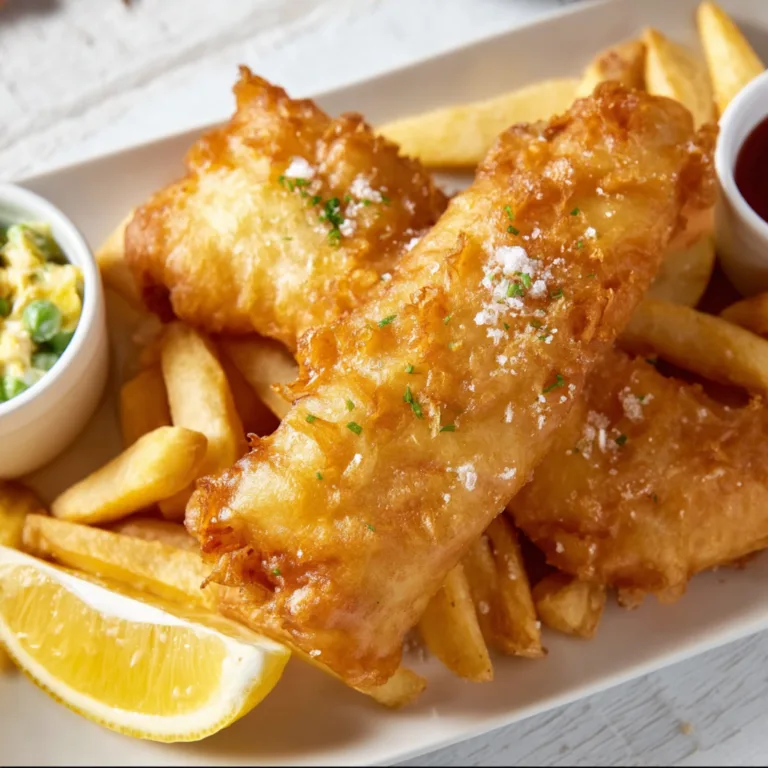 Classic British Fish & Chips | Traditional Crispy & Tasty Fish & Chips Recipe