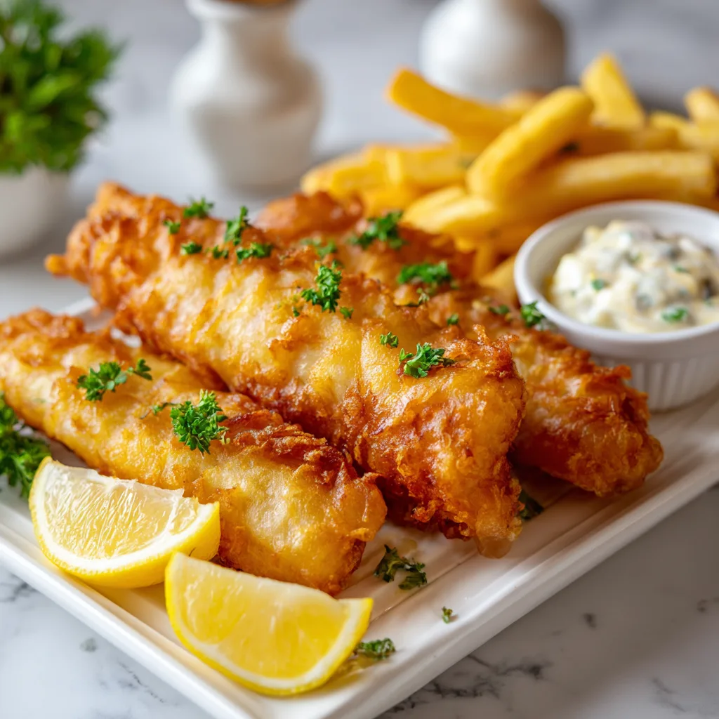 Classic British Fish & Chips | Traditional Crispy & Tasty Fish & Chips Recipe