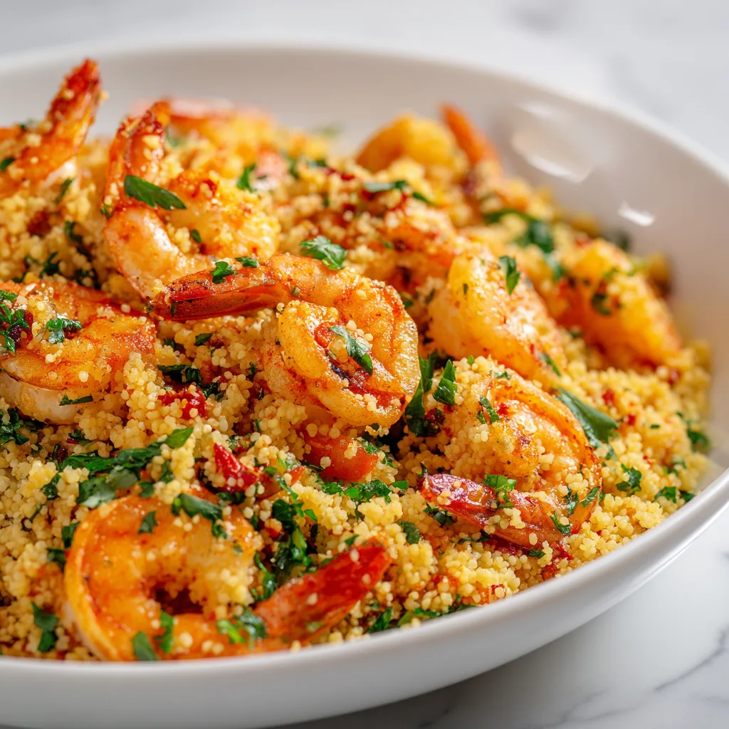 Easy Mediterranean Couscous with Shrimp Recipe | Quick & Delicious Meal