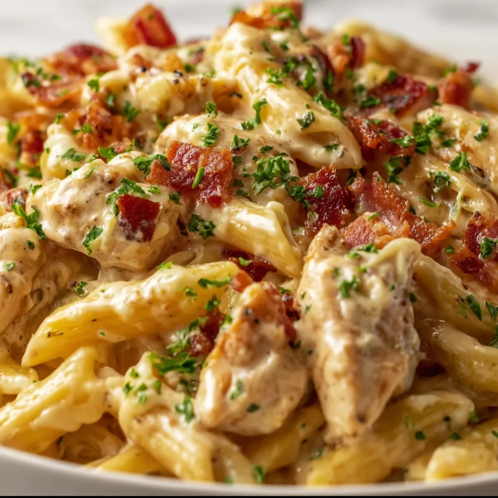 Creamy Chicken Bacon Ranch Pasta Recipe | Easy & Delicious Dinner Idea