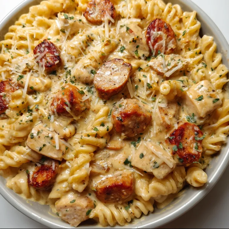 Creamy Pepper Jack Chicken & Sausage Pasta Recipe | Easy Comfort Food