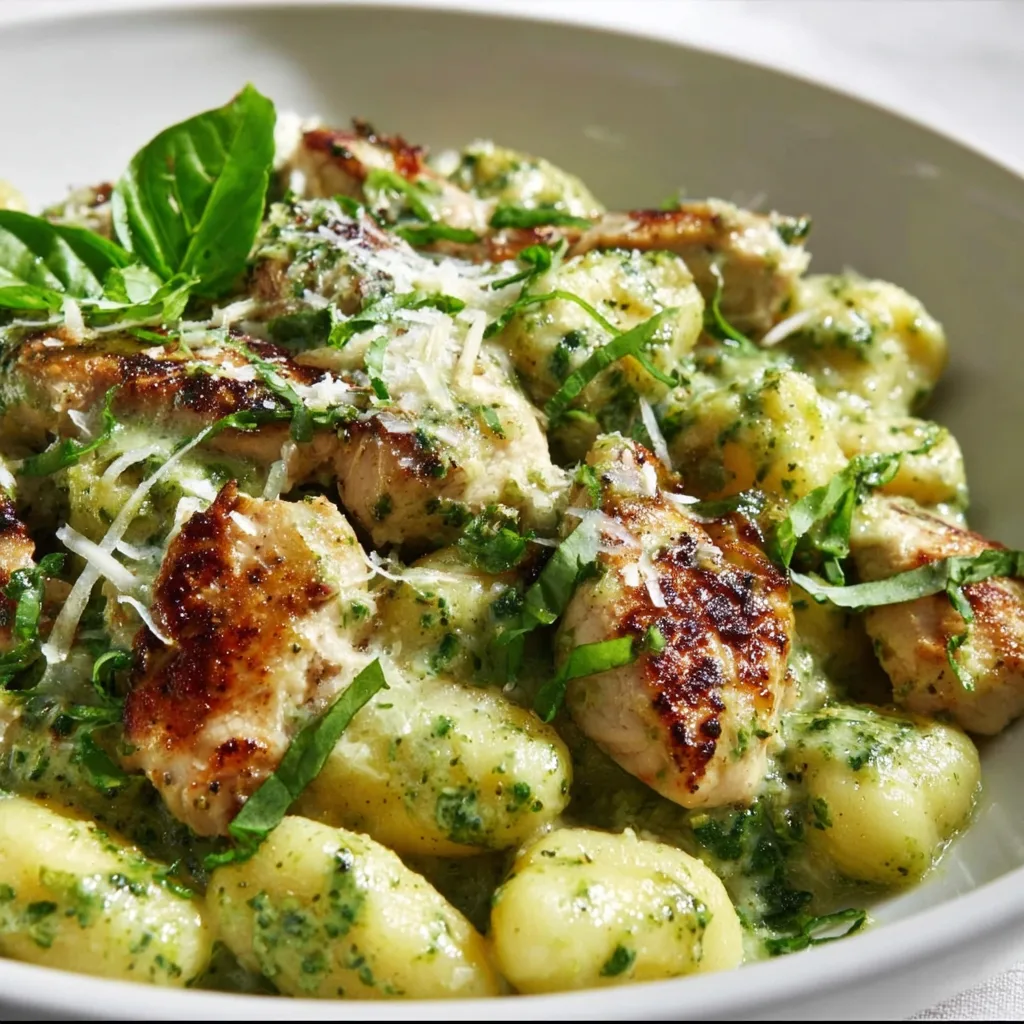 Creamy Pesto Chicken Gnocchi Recipe | Easy & Delicious Dinner Idea