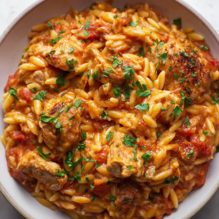 Creamy Tomato Orzo with Chicken Recipe | Easy, Delicious One-Pot Meal