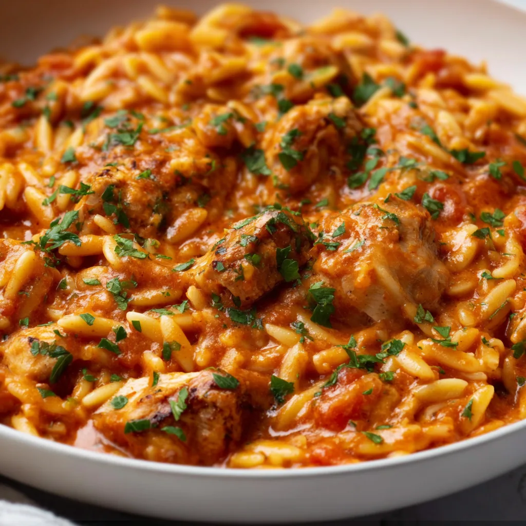 Creamy Tomato Orzo with Chicken Recipe | Easy, Delicious One-Pot Meal