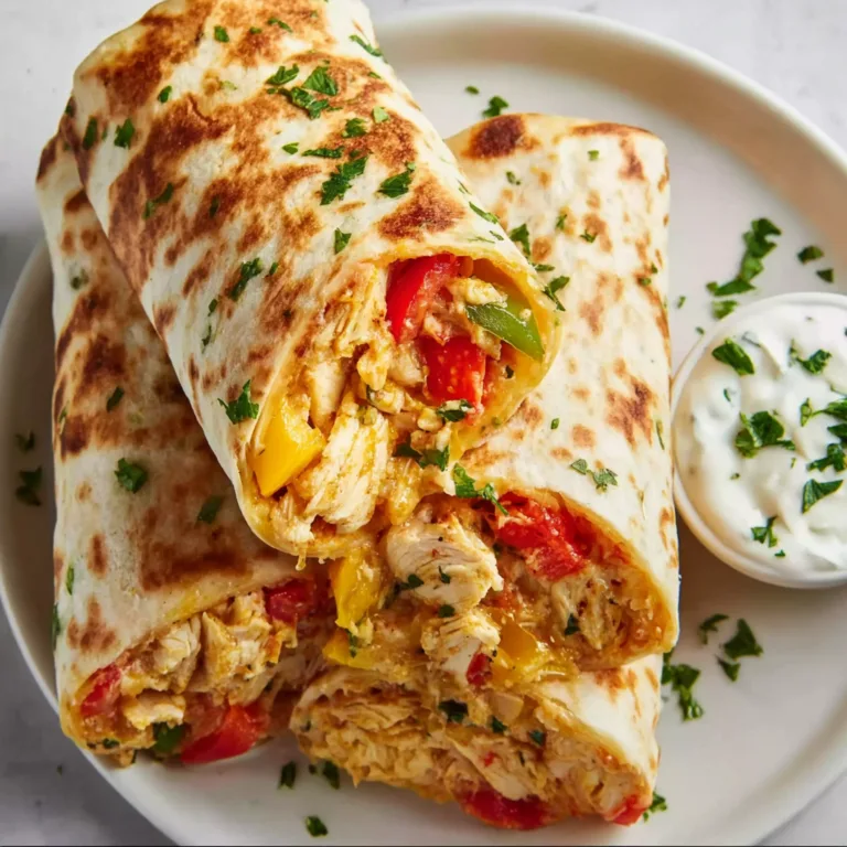 Crispy Chicken & Bell Pepper Ranch Burritos | Easy & Delicious Recipe
