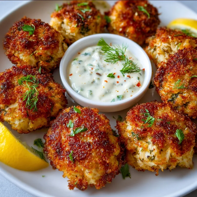 Crispy Crab Cake Bites with Zesty Lemon-Dill Sauce | Easy Appetizer Recipe