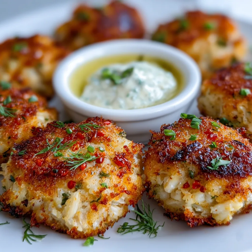 Crispy Crab Cake Bites with Zesty Lemon-Dill Sauce | Easy Appetizer Recipe
