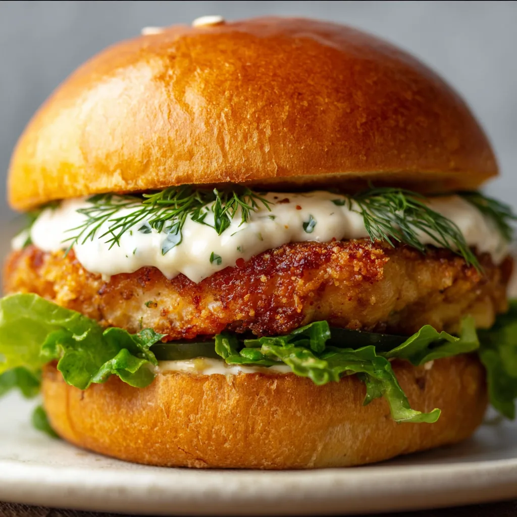 Crispy Dill Chicken Burger with Homemade Mayo | Delicious & Easy Recipe