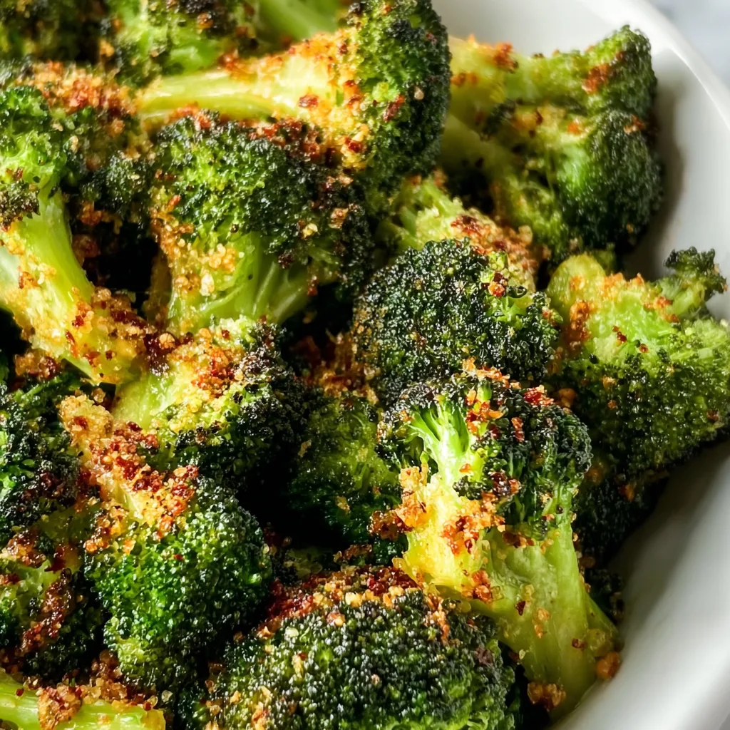 Crispy Garlic Air Fryer Broccoli | Quick & Easy Healthy Side Dish