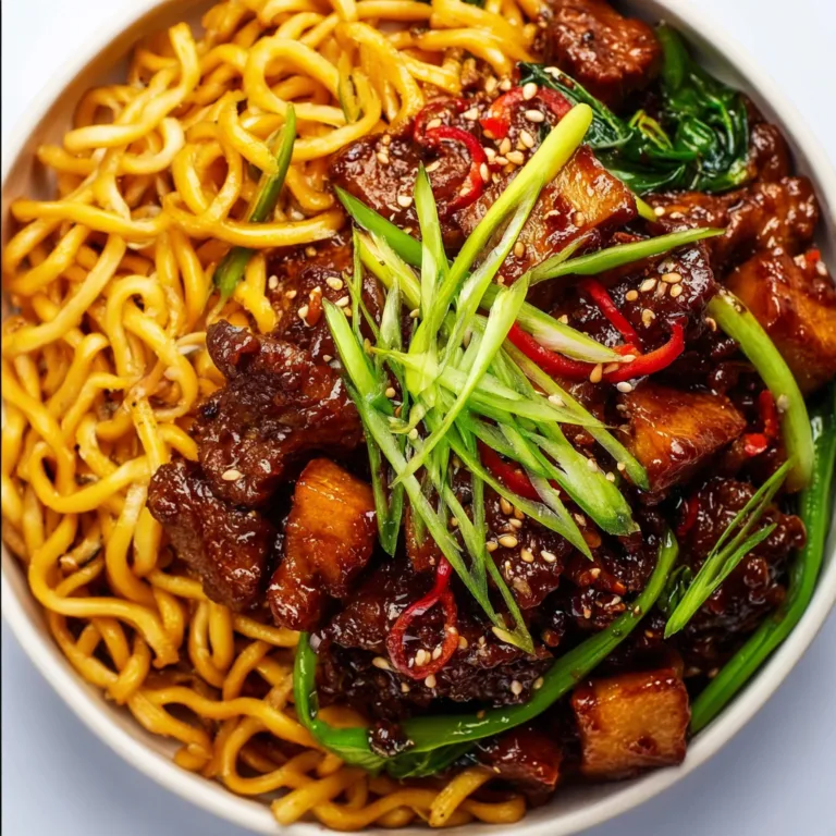Crispy Beef with Spicy Saucy Noodles | Delicious Asian Stir-Fry Recipe