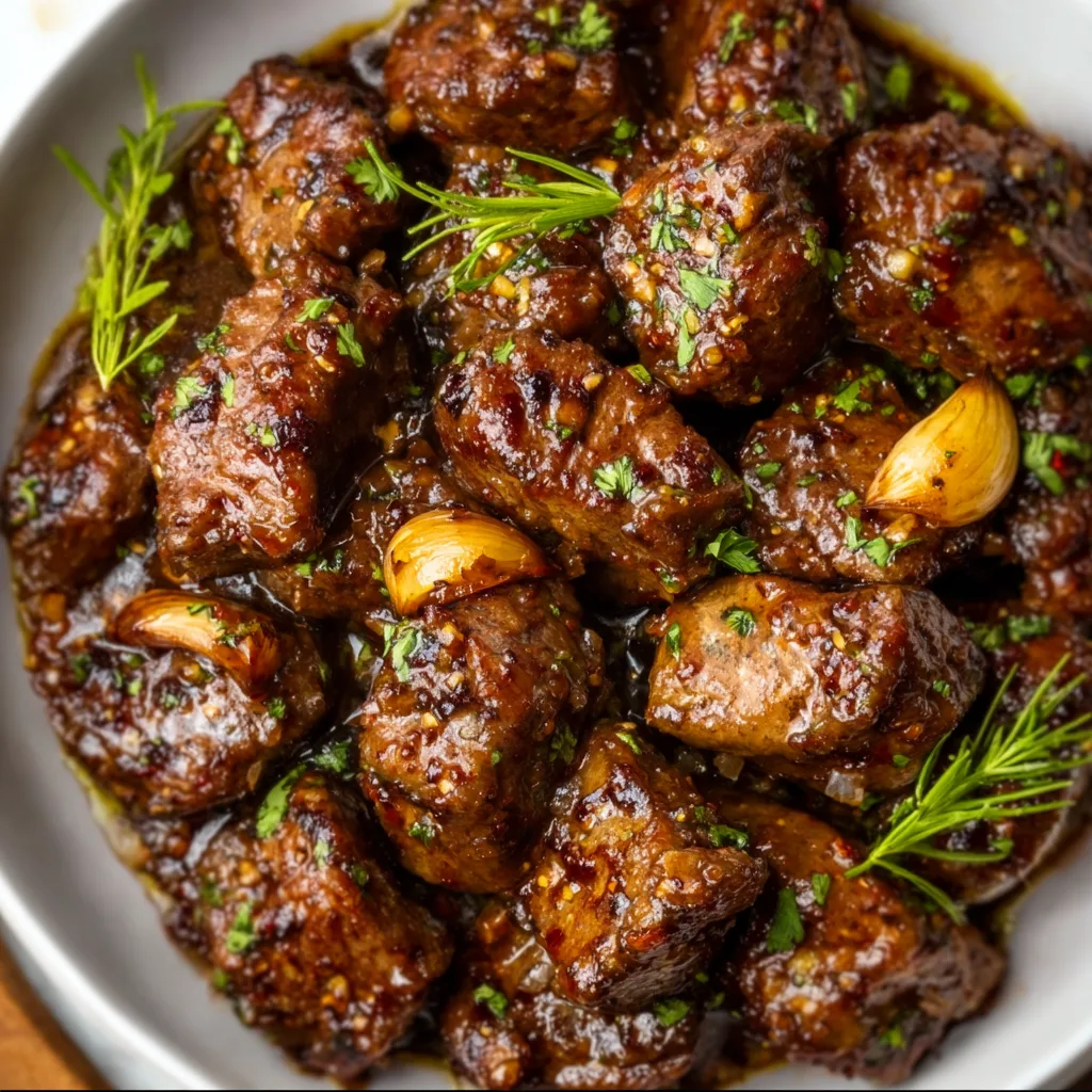 Tender Crockpot Steak Bites with Garlic – Easy Slow Cooker Recipe