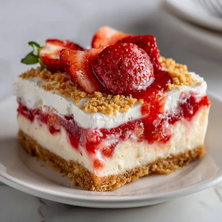 Easy Strawberry Cheesecake Crunch Bars Recipe – Quick & Delicious Dessert