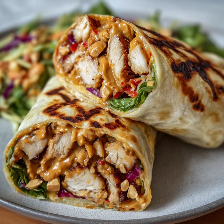 Fresh Thai Peanut Chicken Wrap | Healthy & Delicious Easy Meal