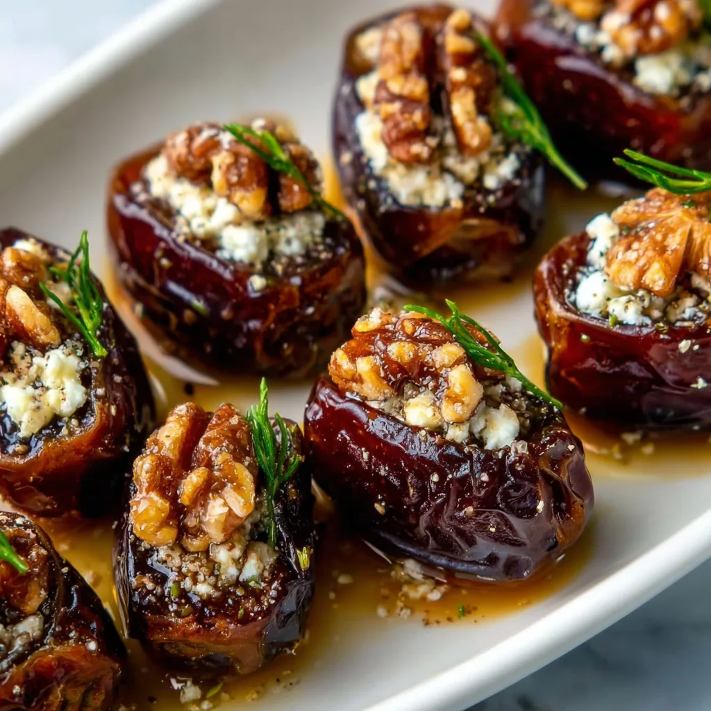 Gourmet Roasted Stuffed Dates with Goat Cheese Recipe | Easy & Delicious Appetizer